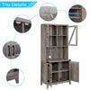 Small Rustic Kitchen Buffet With Hutch Cabinet - Aroflit