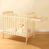 Small Space Mini Convertible Crib With Changing Table & Wheels - Aroflit