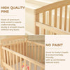 Small Space Mini Convertible Crib With Changing Table & Wheels - Aroflit