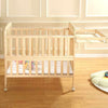 Small Space Mini Convertible Crib With Changing Table & Wheels - Aroflit