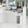 Small White Modern Salon Reception Front Desk - Aroflit