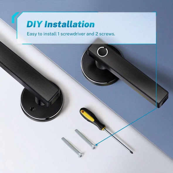 Smart Fingerprint Biometric Door Lock Handle Knob with Bluetooth App - Aroflit
