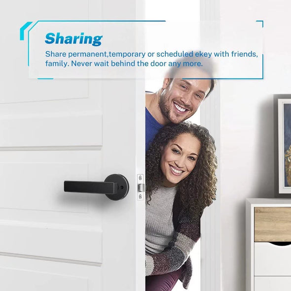 Smart Fingerprint Biometric Door Lock Handle Knob with Bluetooth App - Aroflit
