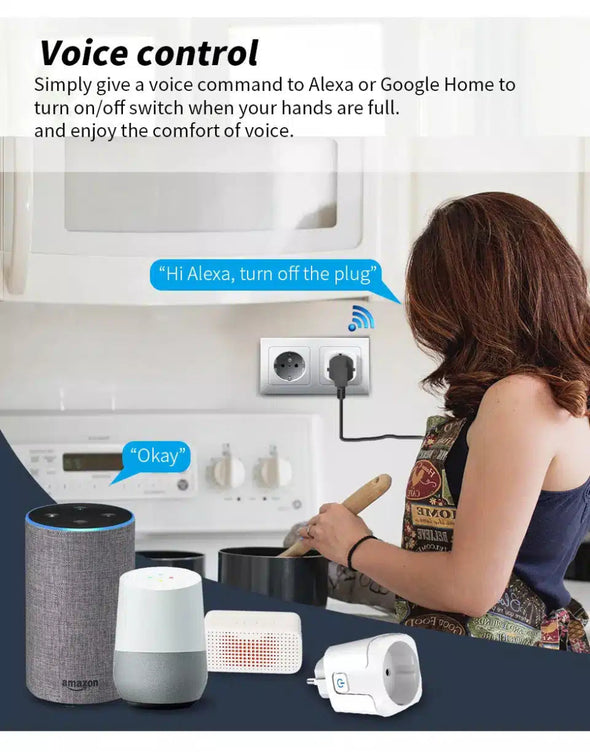 Smart Socket WiFi Smart Plug With Power Monitoring - Aroflit