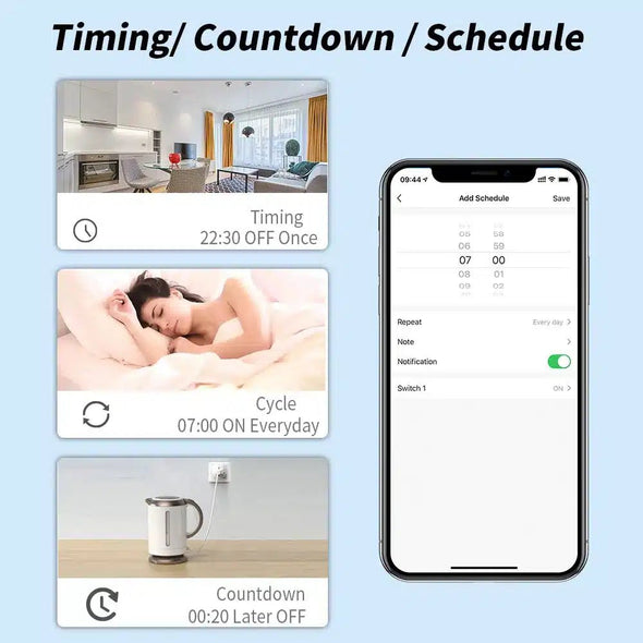 Smart Socket WiFi Smart Plug With Power Monitoring - Aroflit