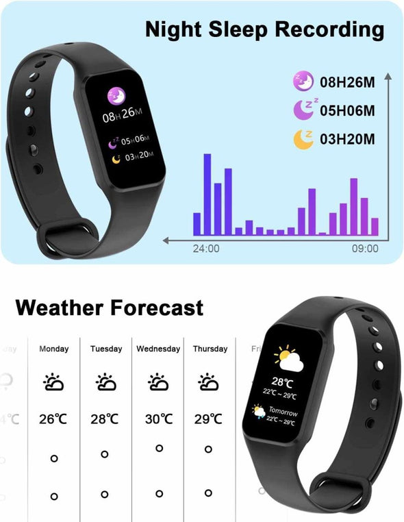 Smart Watch, Fitness Tracker Waterproof Step Counter Watch - Aroflit