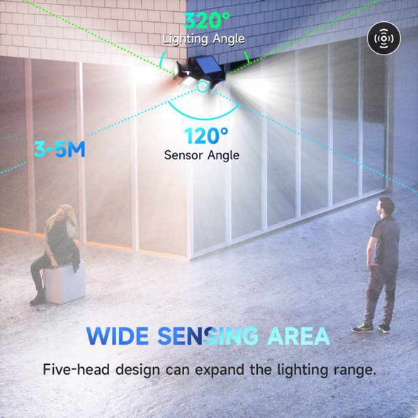 Solar 300 LED Light Outdoor Motion Sensor Bionic Floodlights - Aroflit