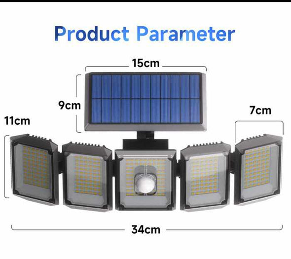 Solar 300 LED Light Outdoor Motion Sensor Bionic Floodlights - Aroflit