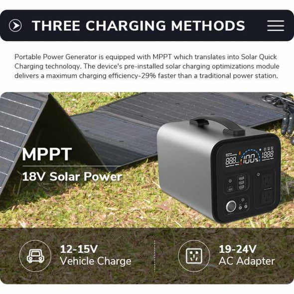 Solar Generator 300W Portable Power Station - Aroflit