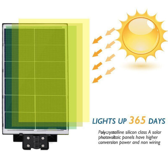Solar - Powered Commercial Street Lights, 2000W, Motion Sensor, IP67 - Aroflit