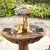 Solar Powered Duck Family Umbrella Water Fountain Bird Bath - Aroflit