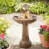 Solar Powered Duck Family Umbrella Water Fountain Bird Bath - Aroflit