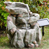 Solar Powered Water Fountain Rock Fall Stone Feature - Aroflit