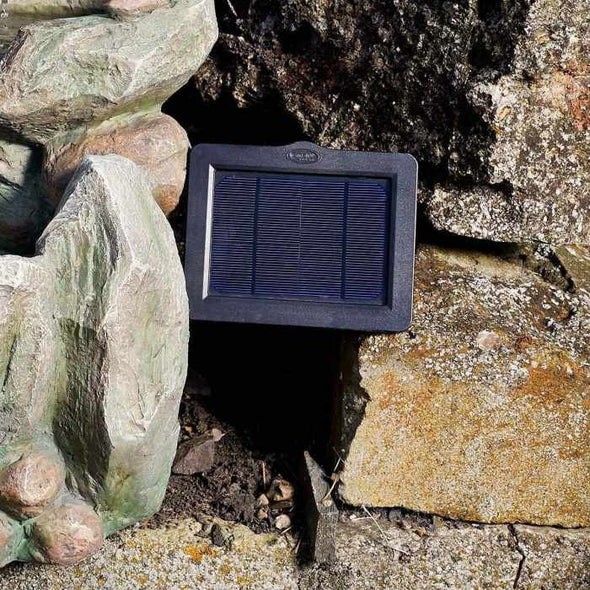 Solar Powered Water Fountain Rock Fall Stone Feature - Aroflit