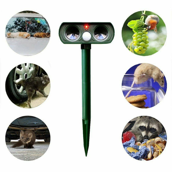 Solar Ultrasonic Animal Repeller, Motion Sensor & Waterproof Pest - Aroflit