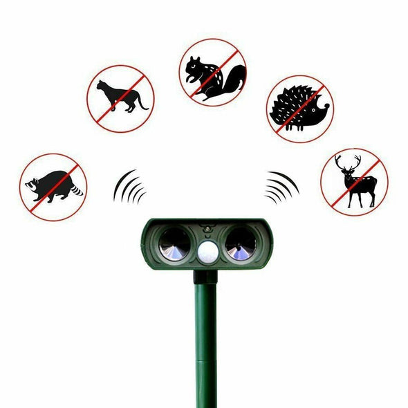 Solar Ultrasonic Animal Repeller, Motion Sensor & Waterproof Pest - Aroflit