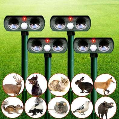 Solar Ultrasonic Animal Repeller, Motion Sensor & Waterproof Pest - Aroflit