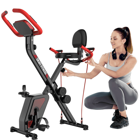 Space - Saving Recumbent Exercise Bike for Upper & Lower Body Workout - Aroflit