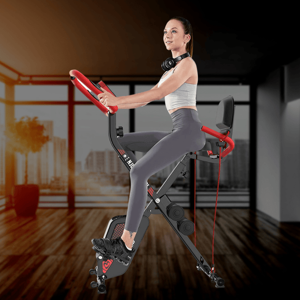 Space - Saving Recumbent Exercise Bike for Upper & Lower Body Workout - Aroflit
