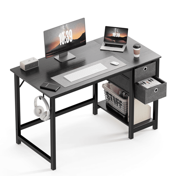 Spacious Computer Desk with Drawers and Storage, Home & Office - Aroflit