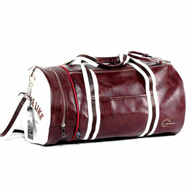 Sport Gym Leather Bag With Shoes Storage Pocket - Aroflit
