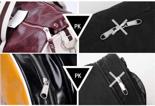Sport Gym Leather Bag With Shoes Storage Pocket - Aroflit