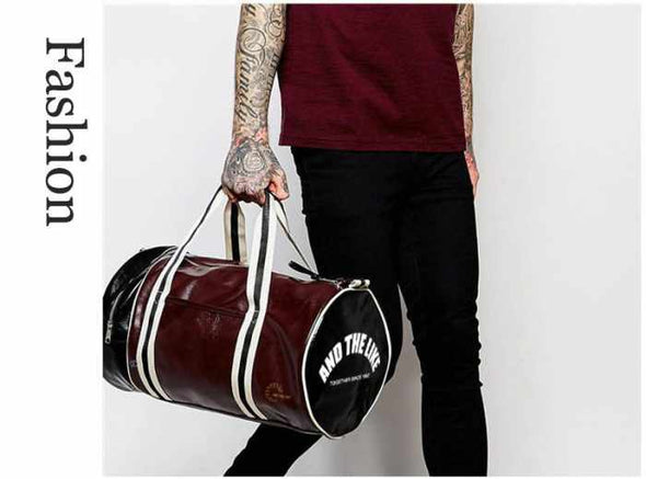 Sport Gym Leather Bag With Shoes Storage Pocket - Aroflit