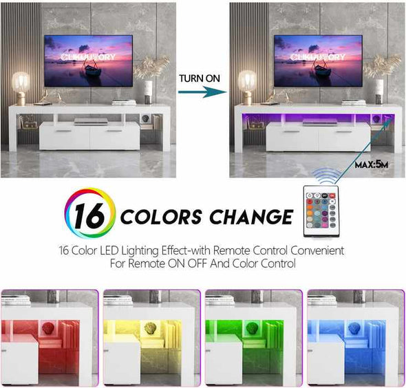 Stand For 55" Tv With LED Lights - Aroflit
