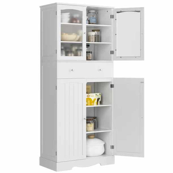 Standalone Freestanding Kitchen Pantry Cabinet - Aroflit