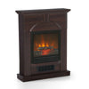 Standing Indoor 3D Flame Electric Fireplace with Modern Walnut Mantel 28" - Aroflit