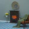Standing Indoor 3D Flame Electric Fireplace with Modern Walnut Mantel 28" - Aroflit