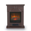 Standing Indoor 3D Flame Electric Fireplace with Modern Walnut Mantel 28" - Aroflit