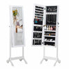 Standing Jewelry Armoire Cabinet With Mirror - Aroflit