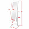 Standing Jewelry Armoire Cabinet With Mirror - Aroflit