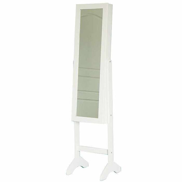 Standing Jewelry Armoire Cabinet With Mirror - Aroflit