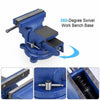 Sturdy Cast Iron Bench Vice with 360° Swivel Base - Aroflit