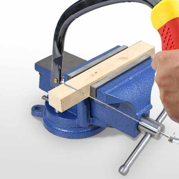 Sturdy Cast Iron Bench Vice with 360° Swivel Base - Aroflit