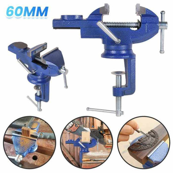 Sturdy Cast Iron Bench Vice with 360° Swivel Base - Aroflit