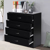Stylish 4 - Drawer Chest Dresser for Compact Spaces, Black or White - Aroflit