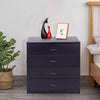 Stylish 4 - Drawer Chest Dresser for Compact Spaces, Black or White - Aroflit