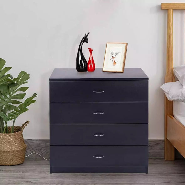 Stylish 4 - Drawer Chest Dresser for Compact Spaces, Black or White - Aroflit