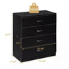 Stylish 4 - Drawer Chest Dresser for Compact Spaces, Black or White - Aroflit