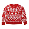 SUZI™ Red Woman’s Christmas Elk Snowflake Print Sweater - Aroflit