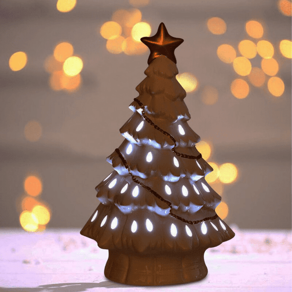 Tabletop Pre Lit Ceramic Christmas Tree With Lights - Aroflit