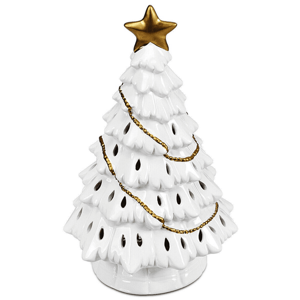 Tabletop Pre Lit Ceramic Christmas Tree With Lights - Aroflit