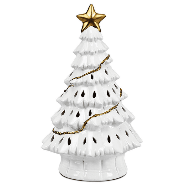 Tabletop Pre Lit Ceramic Christmas Tree With Lights - Aroflit