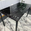 Tablor™ Black Dining Table Set With 6 Chairs - Aroflit