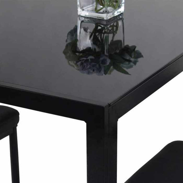 Tablor™ Black Dining Table Set With 6 Chairs - Aroflit
