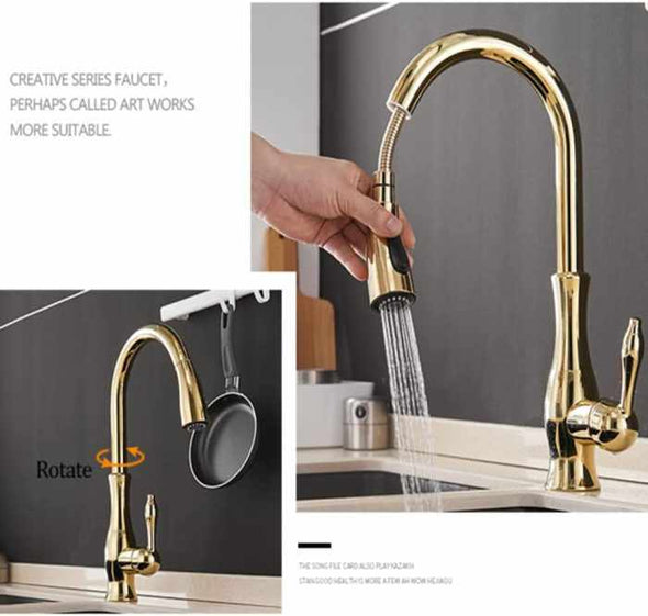 TapnGo™ Mixer Kitchen Tap With Pull Out Hose and Spray Head - Aroflit