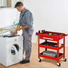 Three Tier Rolling Wheeled Utility Tool Cart Storage - Aroflit
